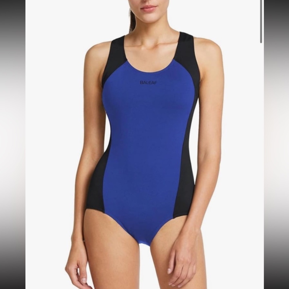 BALEAF Women's Racerback Athletic One Piece Modest Bathing Suit NWT 40(L)